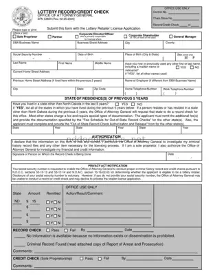 Free Sfn 53859 North Dakota Template